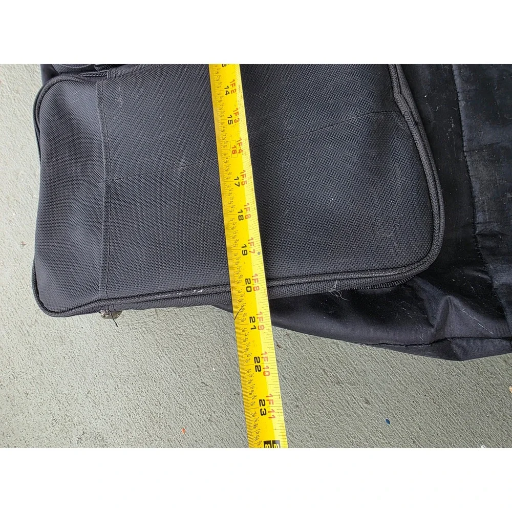Samsonite Black Nylon Travel Duffel Bag Multi Pocket Organizer Week Carry On Z2